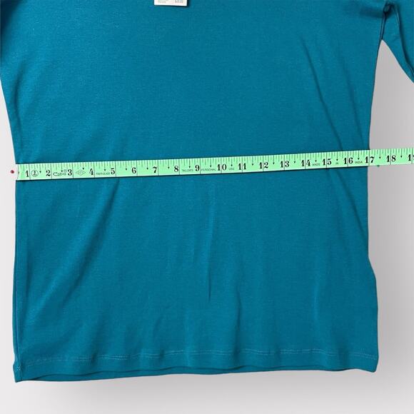 Jones New York Women's Green Pullover Scoop Neck 3/4 Sleeve Sweater shirt SZ/L - Picture 7 of 16